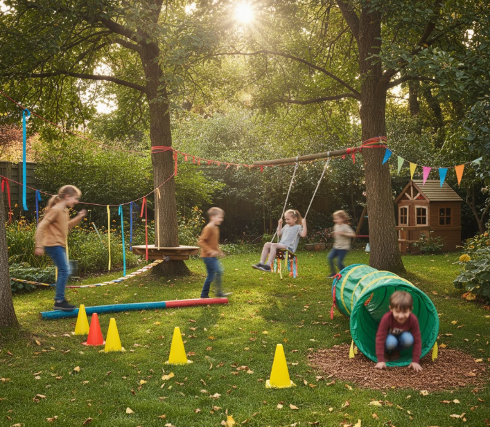 Garten Kinder Bewegungsspiele Ideen frische Luft