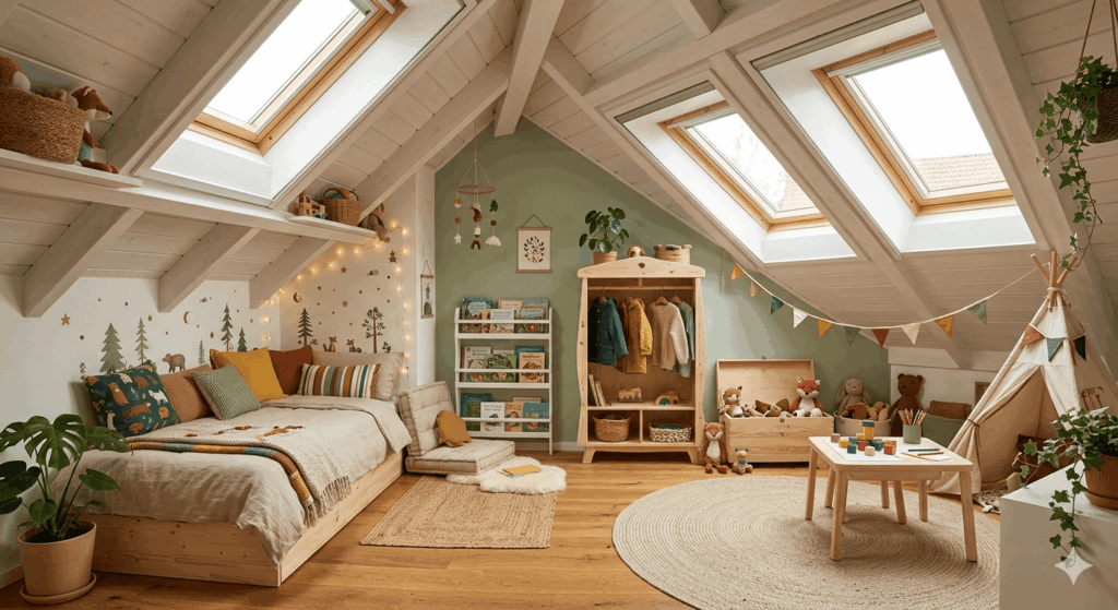 Einrichtungsideen Kinderzimmer Dachschräge 2026