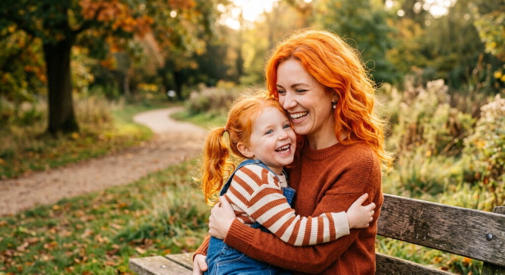 Mutter und Tochter orangene Haare kommandokarottenbrei.de Sidebar
